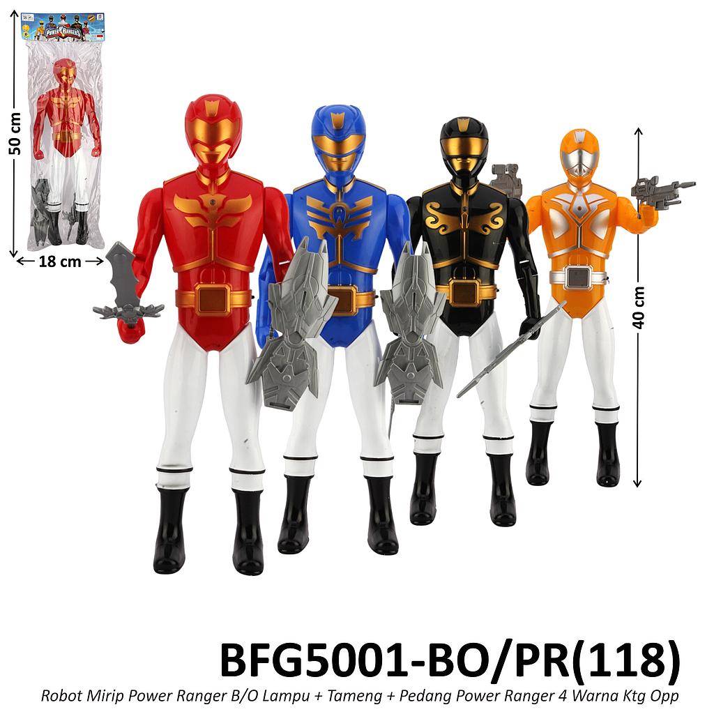 Action Figure Power Rangers Set Pedang dan Tameng B/O Suara Lampu 40 cm 4 Karakter Ktg PVC @72