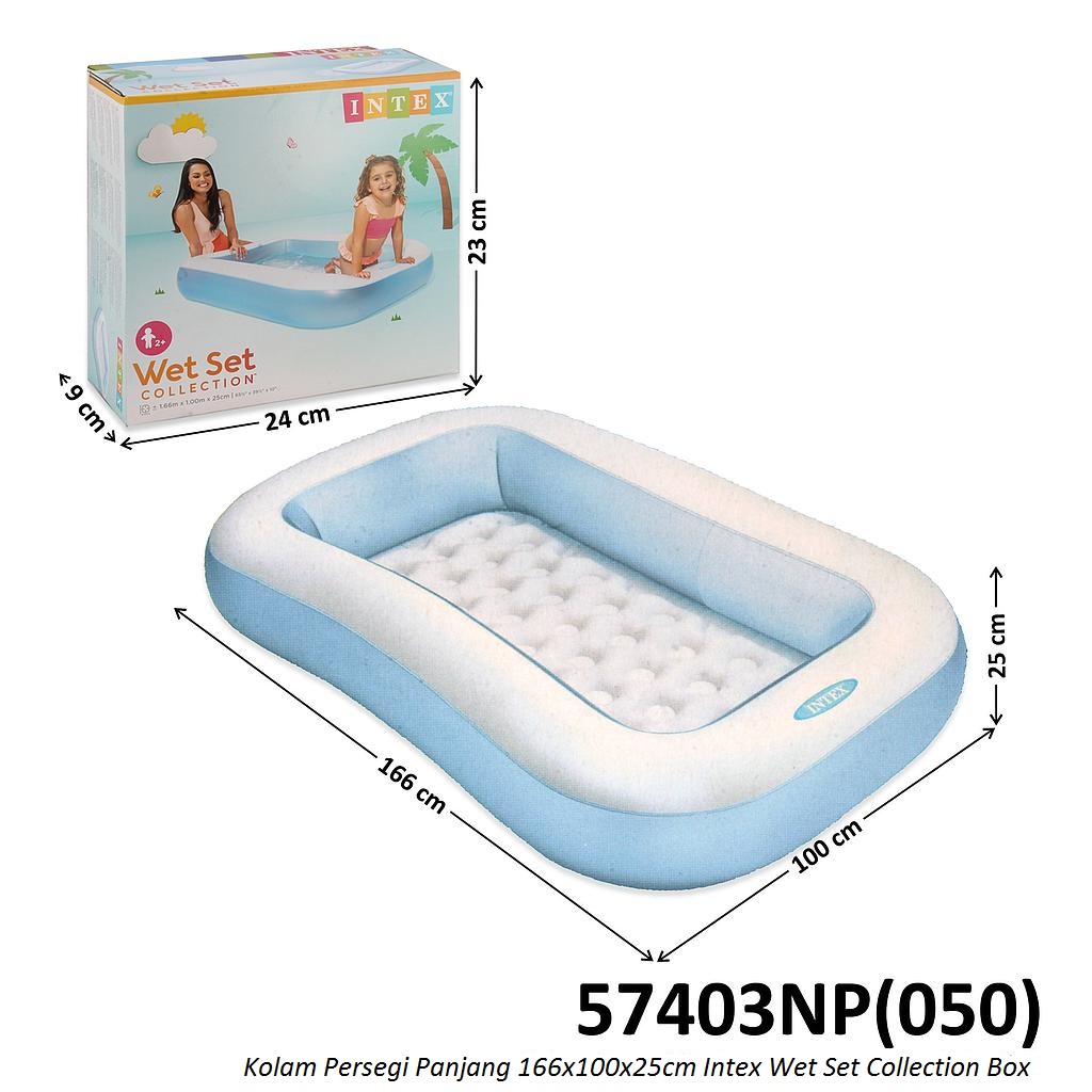 Kolam Renang Anak Intex Persegi Panjang 166x100x28 cm Wet Set Collection Box @6