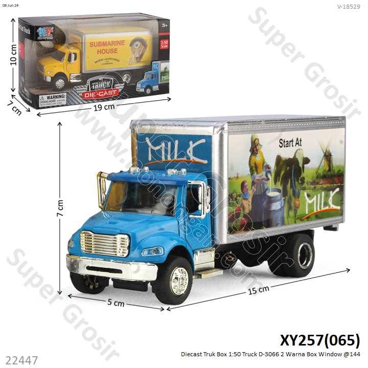 Diecast Truk Box 1:50 Truck D-3066 2 Warna Box Window @144