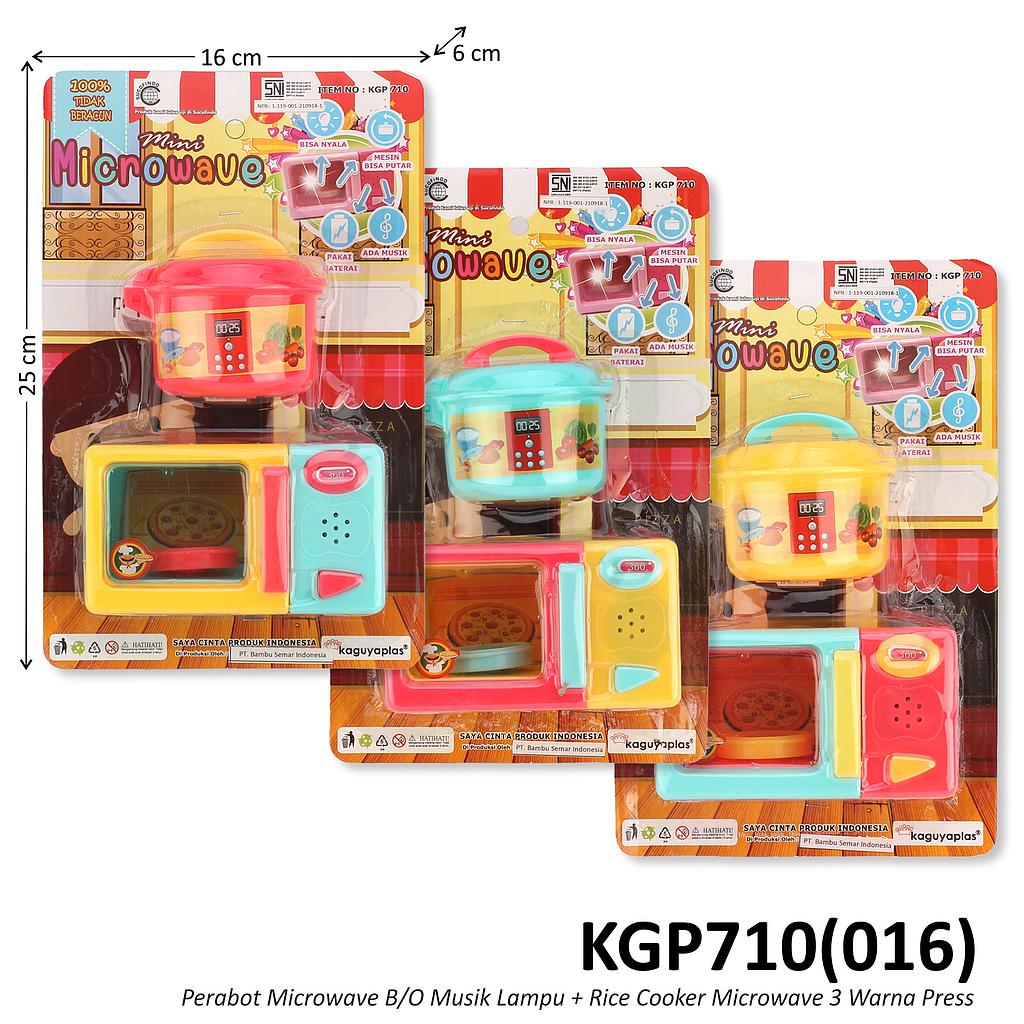 Perabot Set Microwave B/O Musik Lampu + Rice Cooker 3 Warna Press @72
