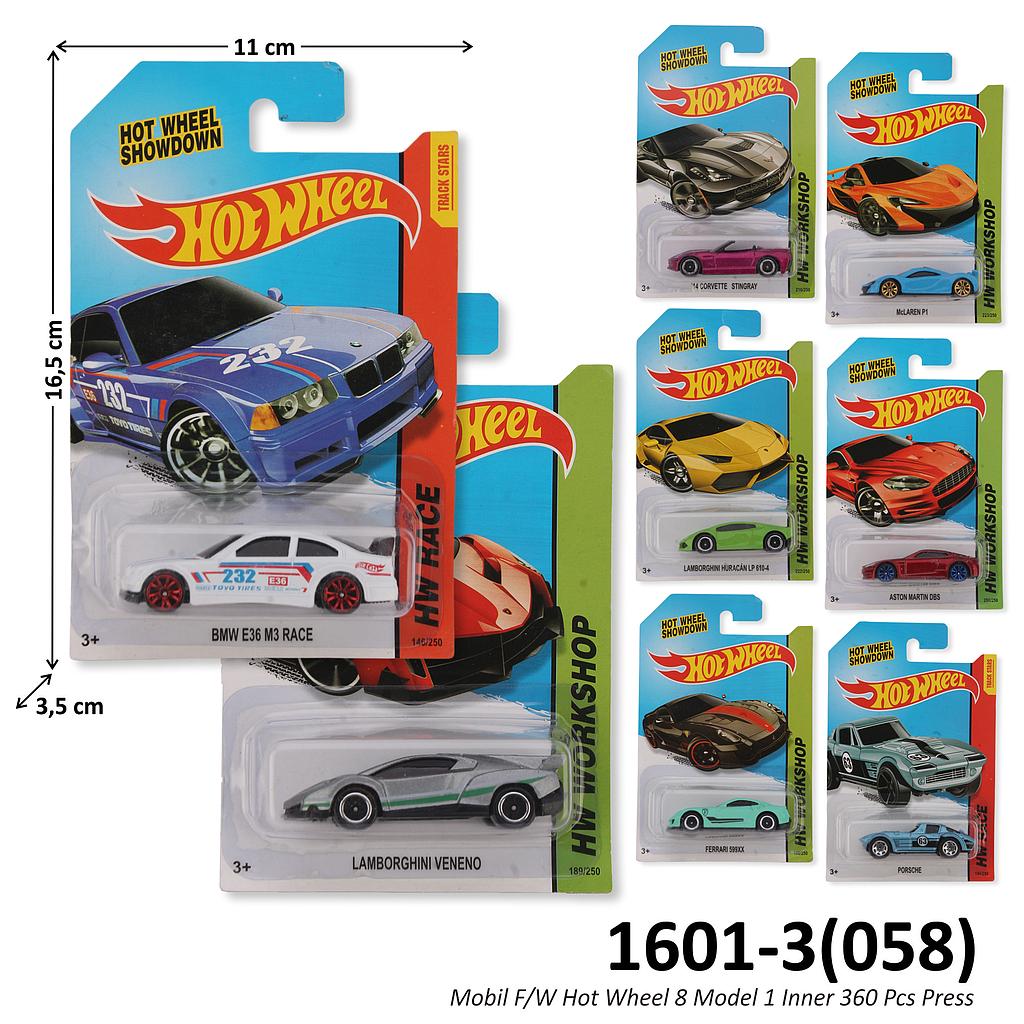 Diecast Mobil Skala Hot Wheels 1:64 F/W 8 Model 1 Inner 360 Pcs Press @720