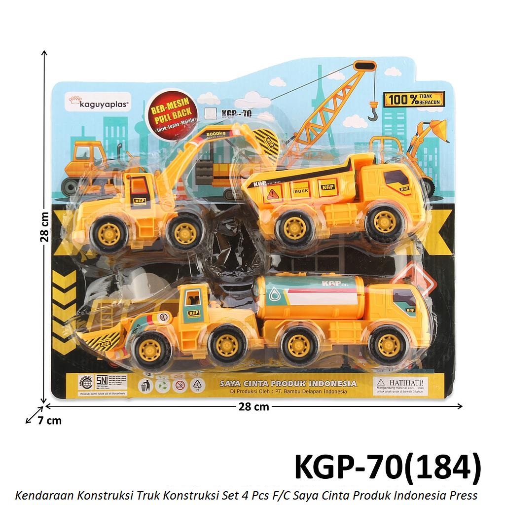 Truk Konstruksi Set 4 Pcs P/B Saya Cinta Produk Indonesia Press @72