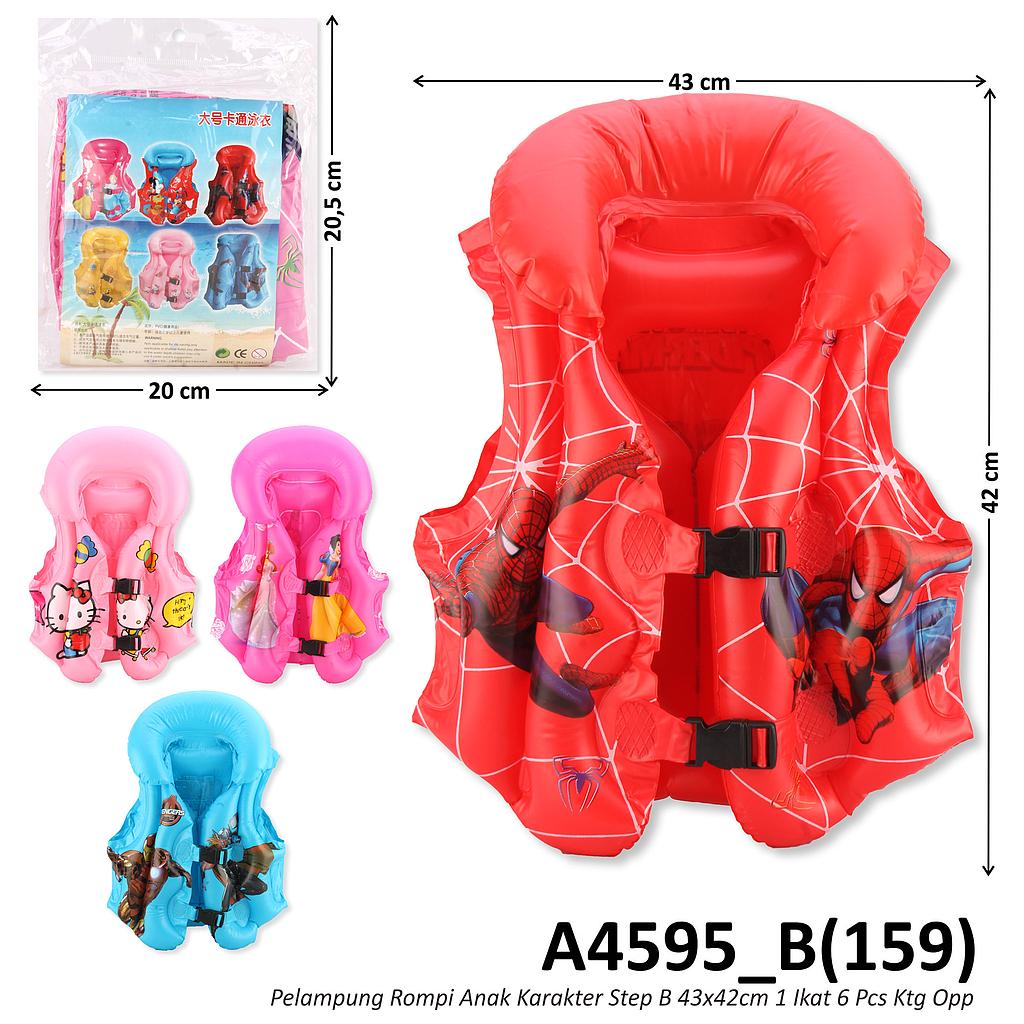 Pelampung Rompi Karakter Step B 43x42cm 1 Ikat 6 Pcs Ktg Opp @216