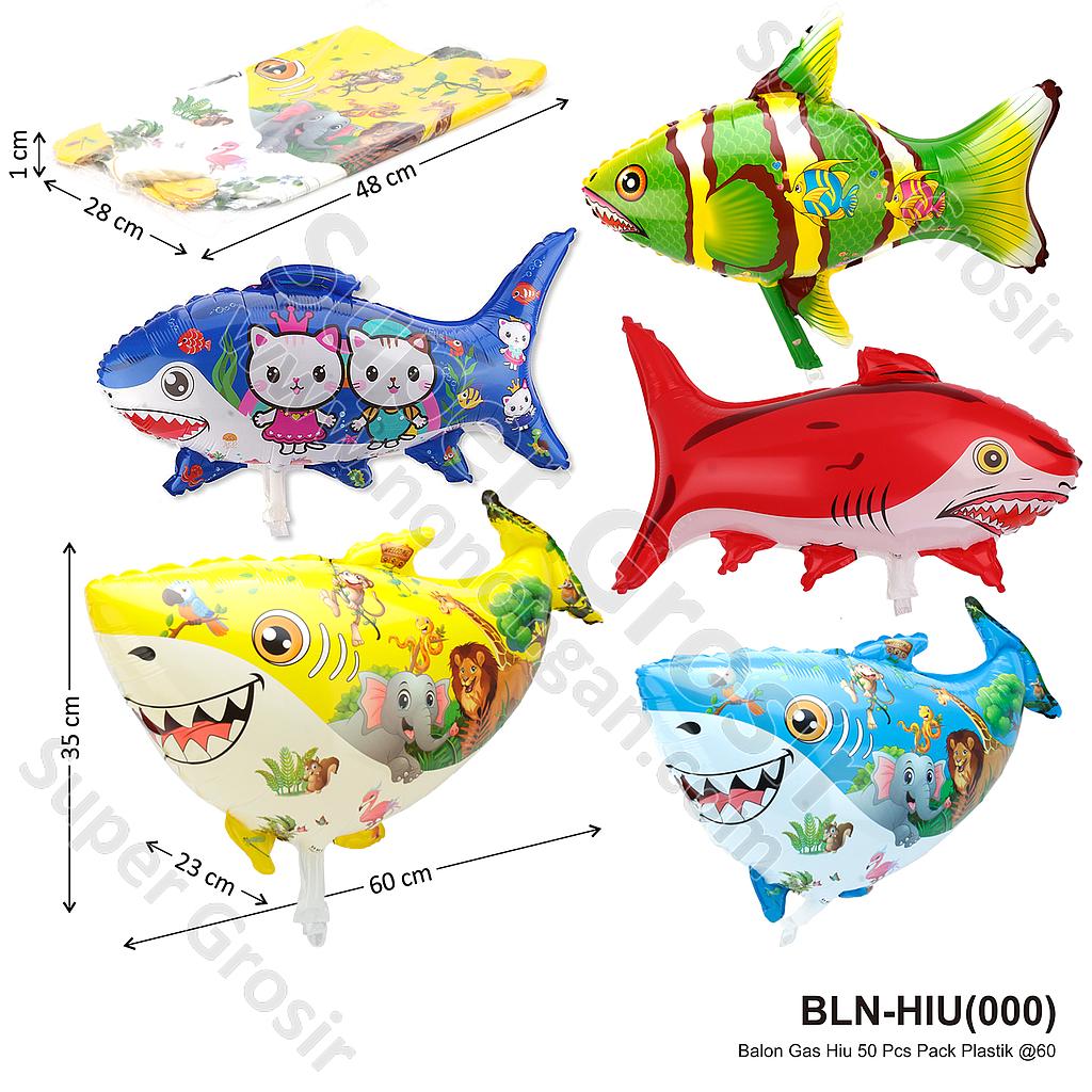 Balon Gas Hiu 50 Pcs Pack Plastik @60
