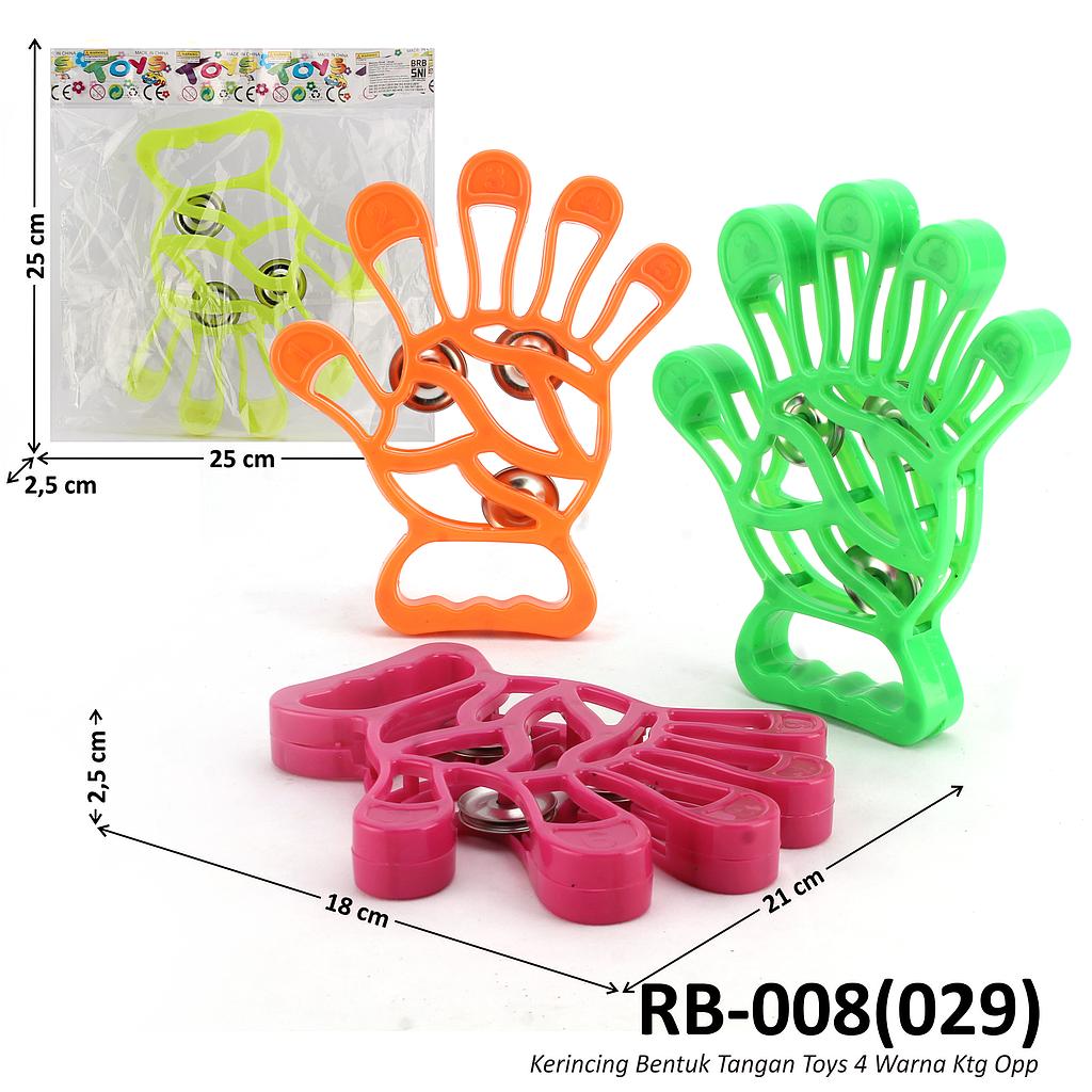 Kerincing Tamburin Bentuk Tangan Toys Ktg Opp @300