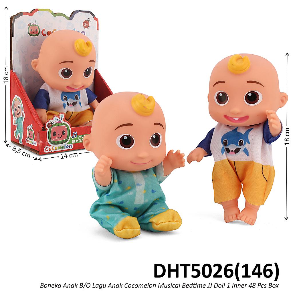 Boneka Anak JJ Cocomelon B/O Lagu Anak Musical Bedtime JJ Doll 1 Inner 48 Pcs Box @144