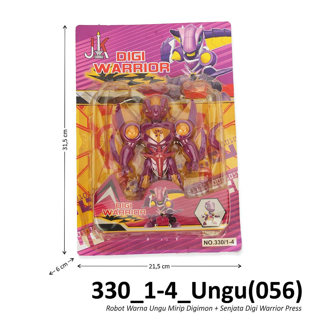 Robot Warna Ungu Digimon + Senjata Digi Warrior Press @78