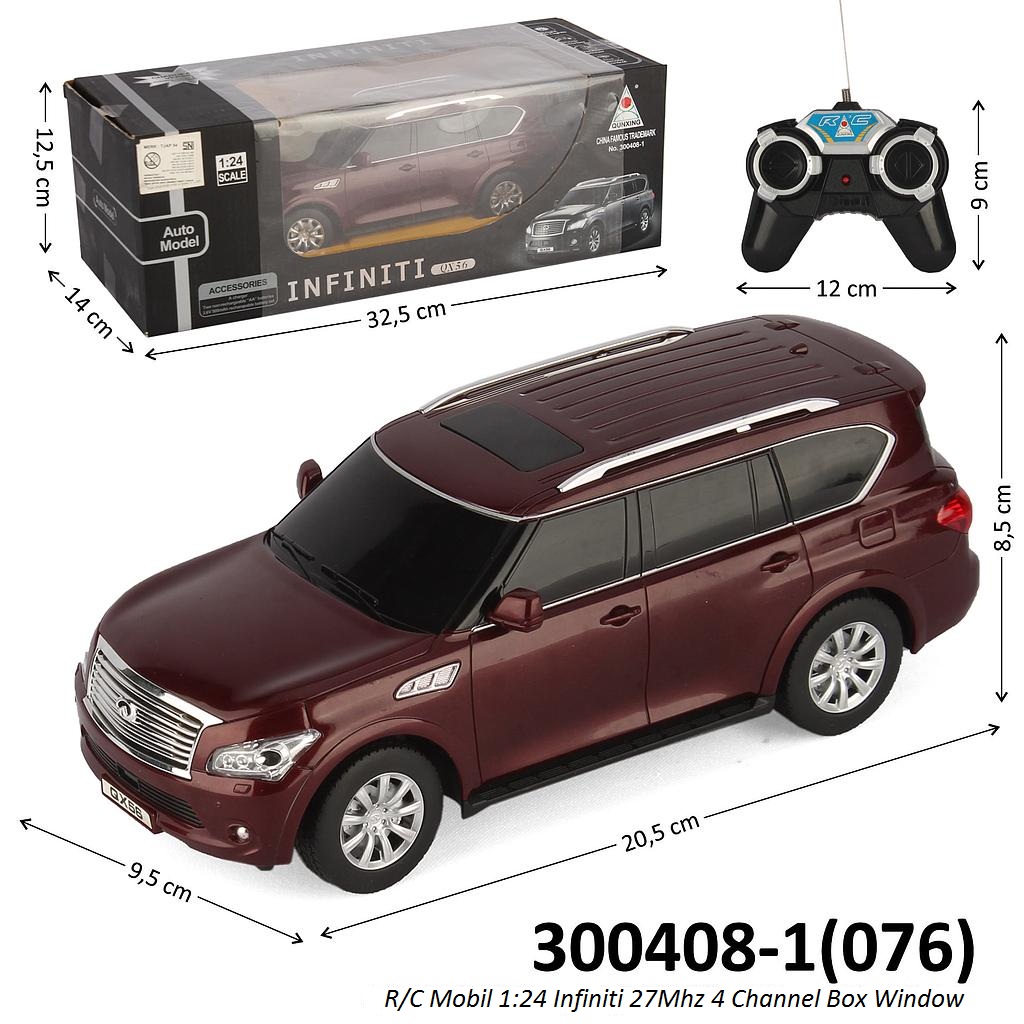 R/C Mobil 1:24 Infiniti 27 Mhz 4 Channel Box Window @24