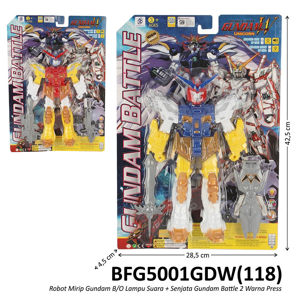Robot Gundam B/O Suara Lampu Set Senjata Gundam Battle Press @78