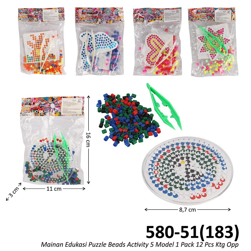 Puzzle Beads Activity 5 Model 1 Pack 12 Pcs Ktg Opp @547