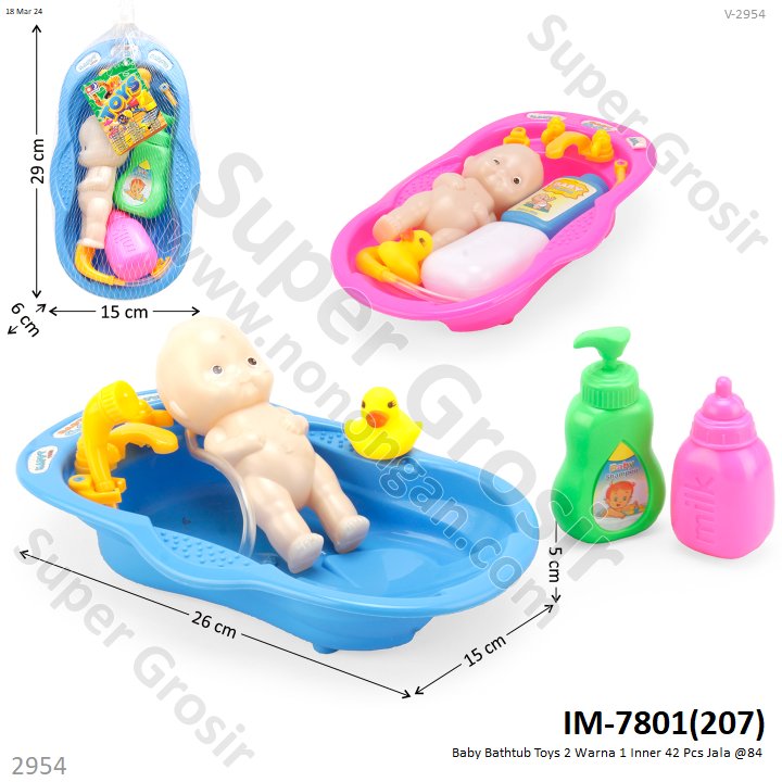 Mainan Baby Bathtub Toys 2 Warna 1 Inner 42 Pcs Jala @84
