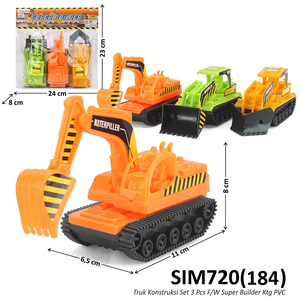Truk Konstruksi Set 3 Pcs F/W Super Builder Ktg PVC @72 