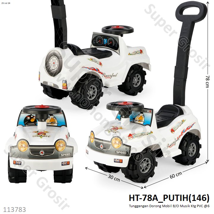 Tunggangan Mobil + Dorongan B/O Musik Ktg PVC @6