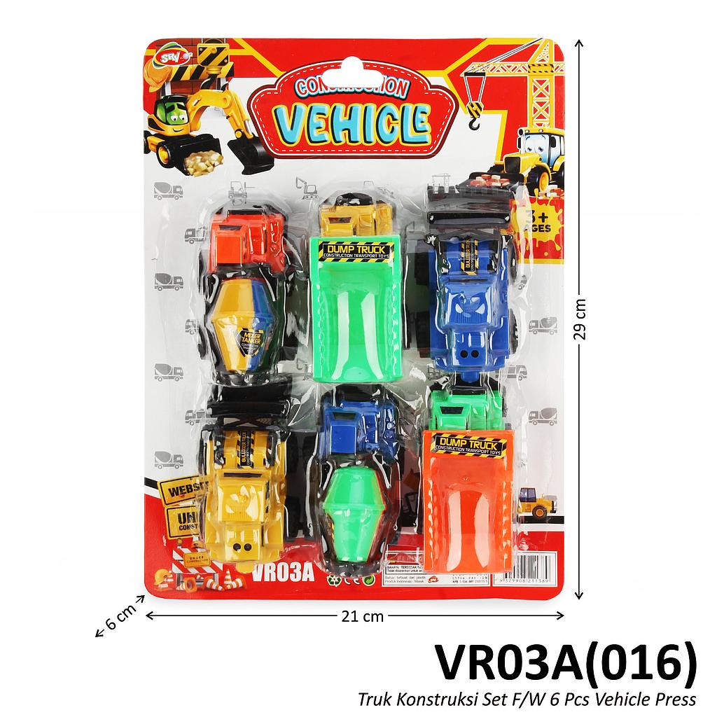 Truk Konstruksi 6 Pcs F/W Construction Vehicle Press @120
