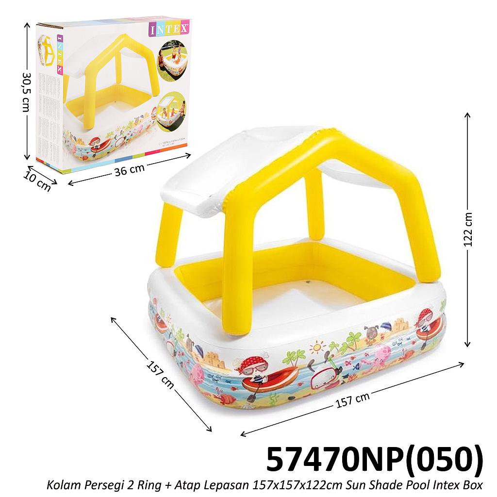 Kolam Renang Anak Intex Persegi 2 Ring + Atap Lepasan 157x157x122cm Sun Shade Pool Box @3