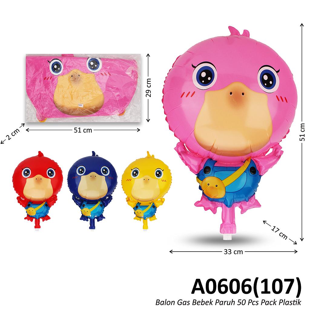 (Obral) Balon Gas Bebek Paruh 50 Pcs Pack Plastik @60