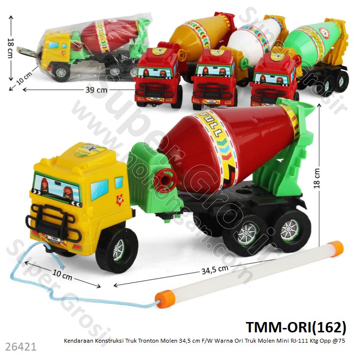 Truk Molen Tronton F/W Warna Ori 35 cm Mini RJ-111 Ktg Opp @75