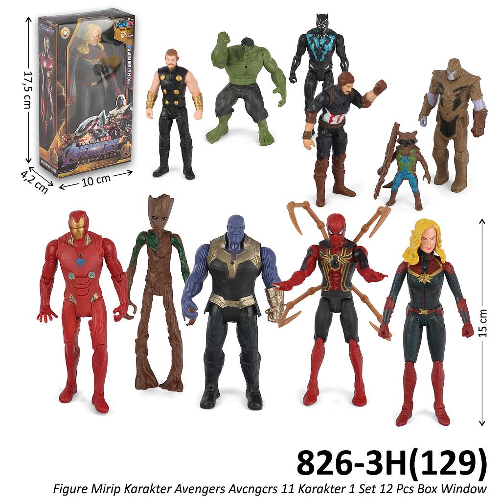 Action Figure Avengers 15 cm Avcngcrs 11 Karakter 1 Set 12 Pcs Box Window @360