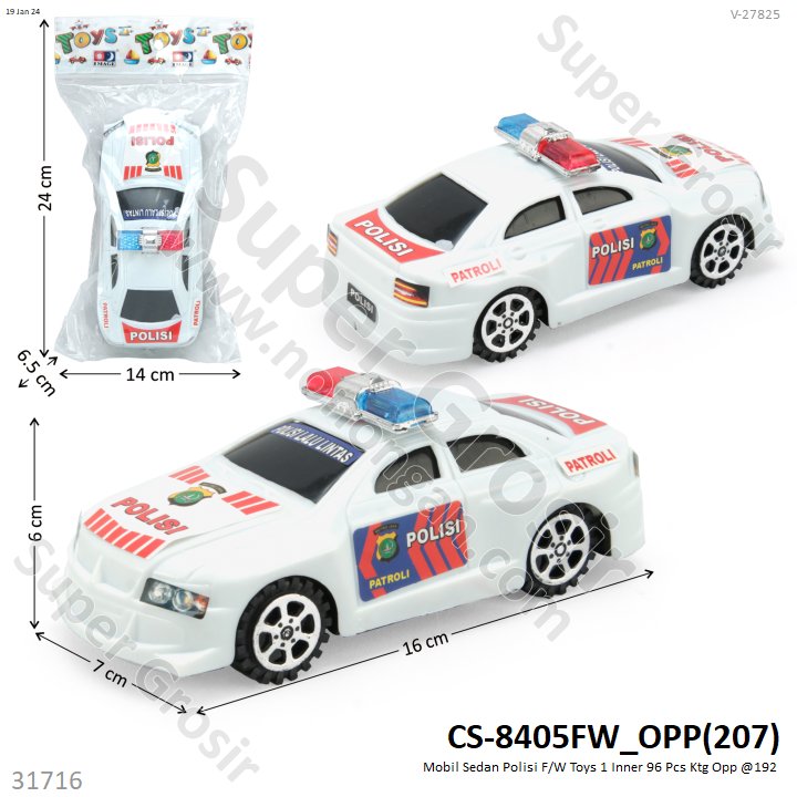 Mobil Polisi F/W Toys 1 Inner 96 Pcs Ktg Opp @192