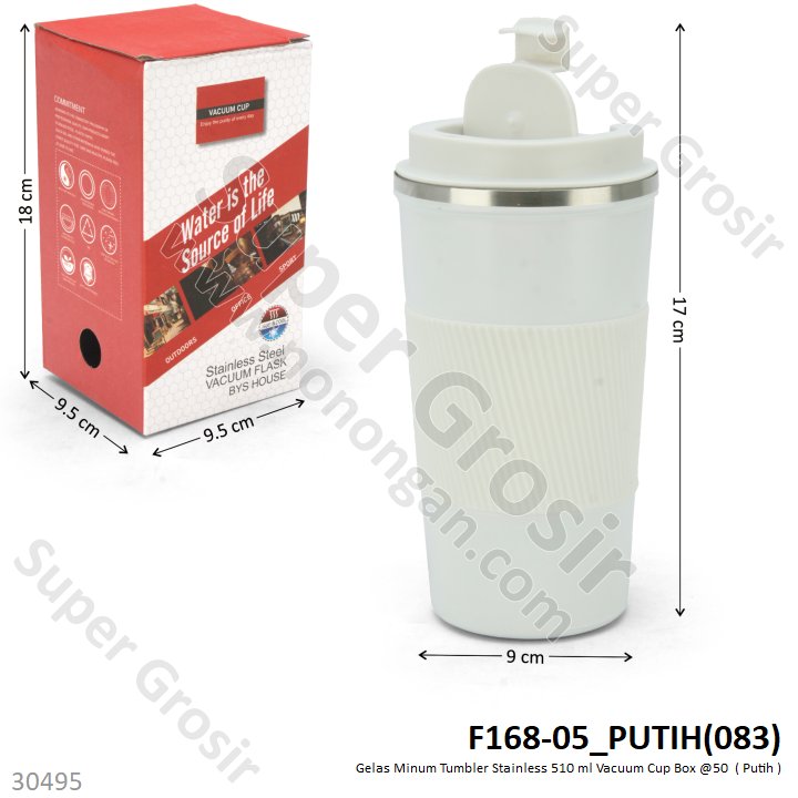 Gelas Minum Tumbler Stainless 510 ml Vacuum Cup Box @50