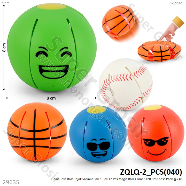 Game Toys Bola Injak Variant Ball 1 Box 12 Pcs Magic Ball 1 Inner 120 Pcs Loose Pack @240