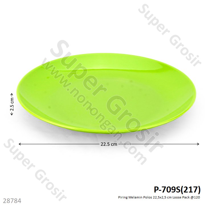 Piring Melamin Polos 23x2,5 cm Loose Pack @120