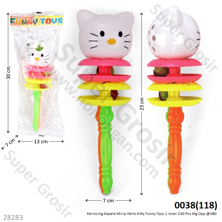 Kerincing Kepala Hello Kitty Funny Toys 1 Inner 240 Pcs Ktg Opp @480