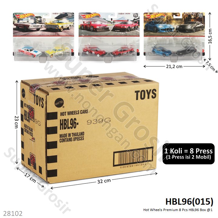 Hot Wheels Premium 8 Pcs HBL96 Box @1
