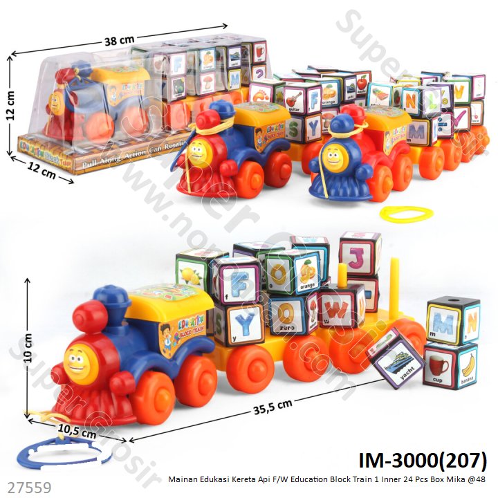 Kereta Api F/W Education Block Train 1 Inner 24 Pcs Box Mika @48
