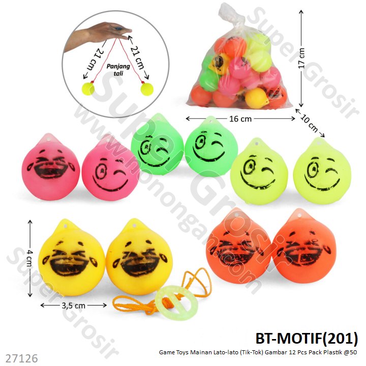 Lato-lato Gambar 12 Pcs Pack Plastik @50