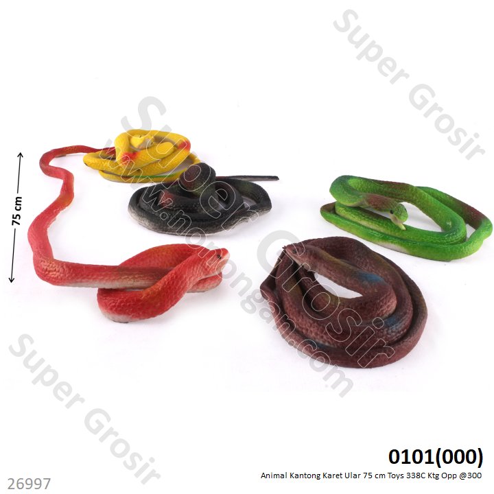 Hewan Ular Karet 75 cm Toys 338C / 0101 / K201 1 Pack 10 Pcs Ktg Opp @420