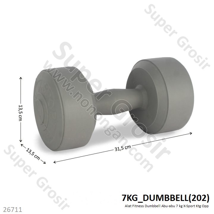 Dumbbell Abu-abu 7 kg X-Sport Ktg Opp