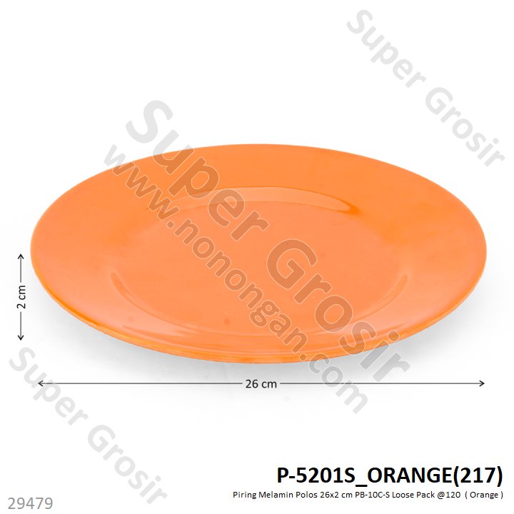 Piring Melamin Polos 26x2 cm PB-10C-S Loose Pack @120