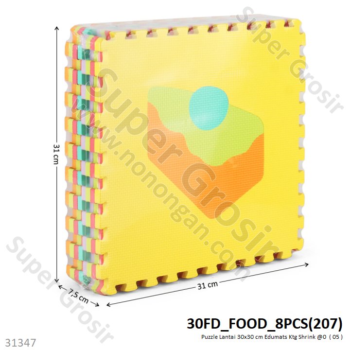 Matras Puzzle Lantai 8 Pcs 30x30 cm Edumats Ktg Shrink @0