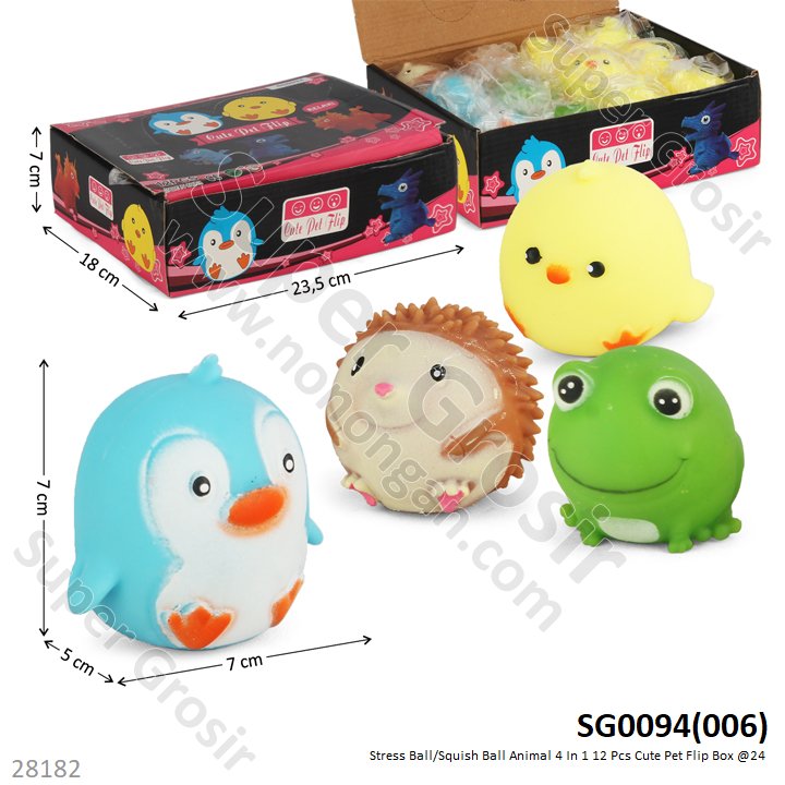 Squishy Hewan Kartun 12 Pcs SPJ / Cactus / Decompression Toy Box @24