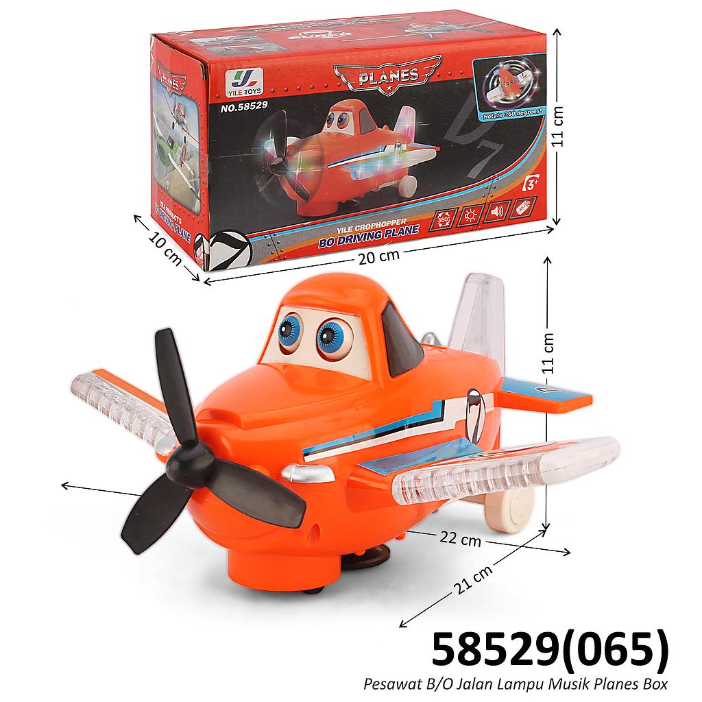 Pesawat Planes B/O Jalan Musik Lampu Box @96
