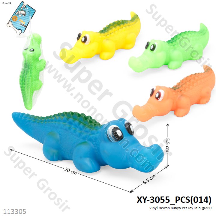 Vinyl Buaya Pet Toy Jala @360