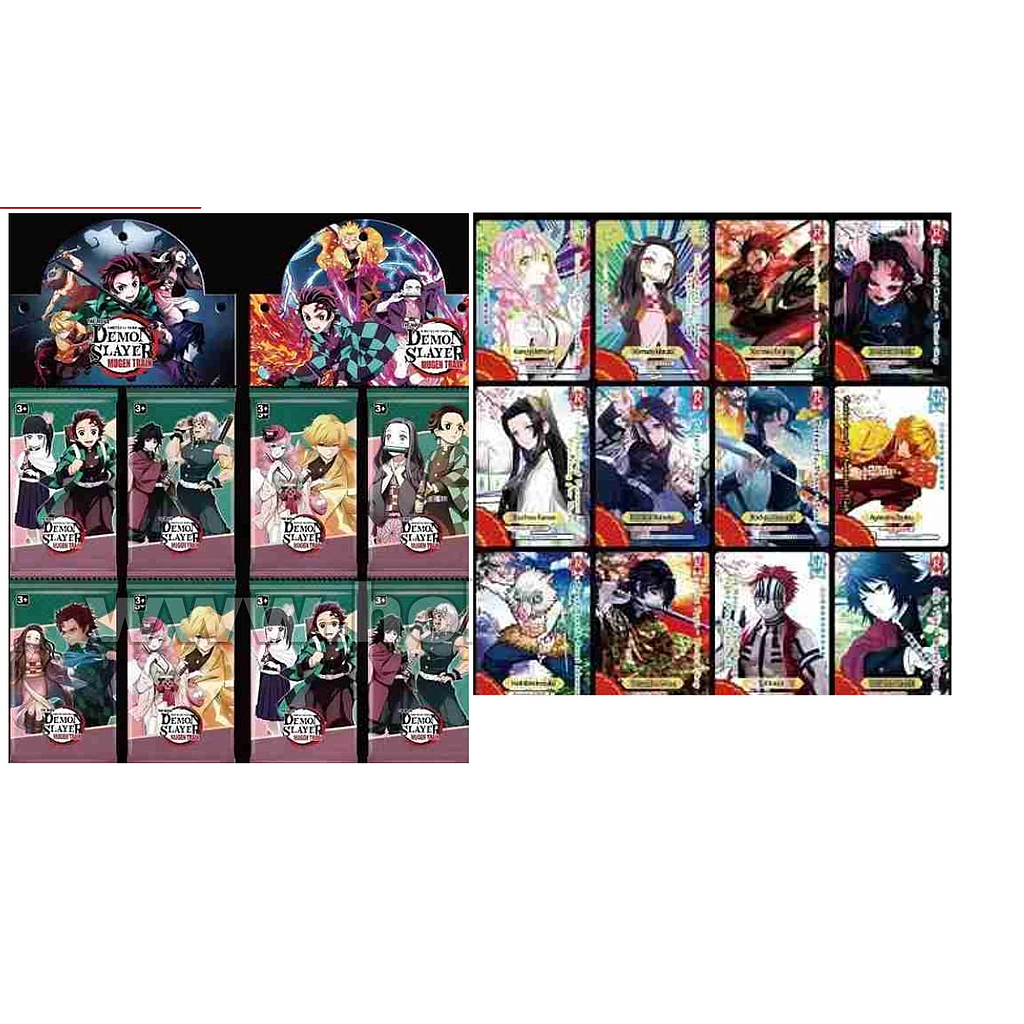 Kartu Renteng 12 Sachet Isi 8 Kartu Demon Slayer / Genshin 1 Pack 3 Renteng Ktg Opp @240