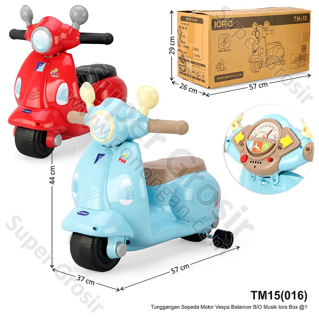 Tunggangan Sepeda Motor Vespa Balancer B/O Musik Iora Box @1