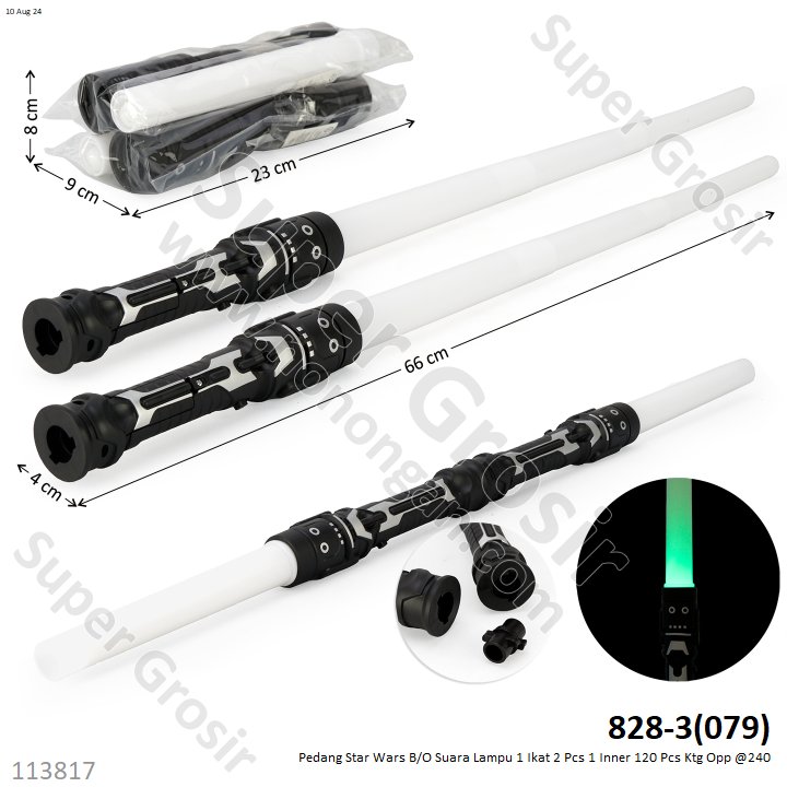Pedang Star Wars B/O Suara Lampu 1 Ikat 2 Pcs 1 Inner 120 Pcs Ktg Opp @240