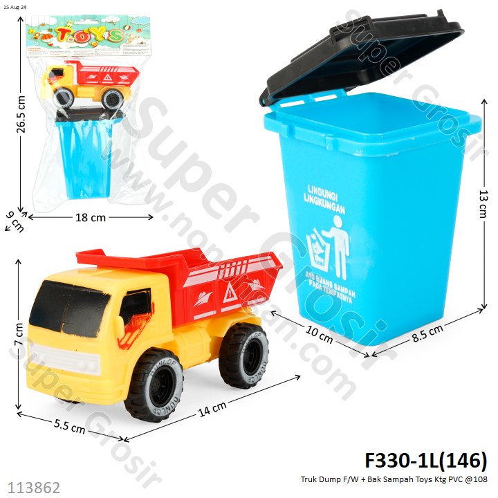 Truk Dump F/W + Bak Sampah Toys Ktg PVC @108