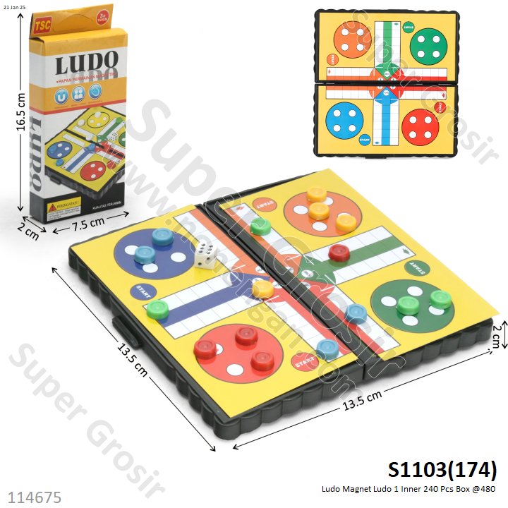 Ludo Magnet Ludo 1 Inner 240 Pcs Box @480