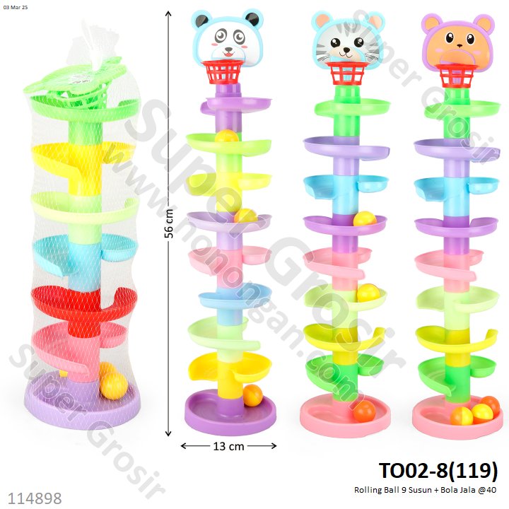 Rolling Ball 9 Susun + Bola Jala @40