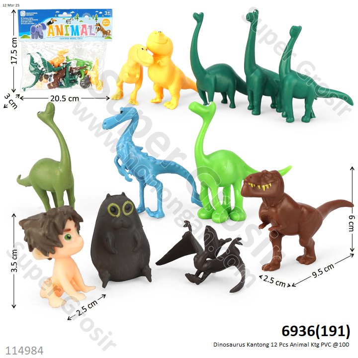 Dinosaurus 12 Pcs The Good Dinosaur Animal Ktg PVC @100