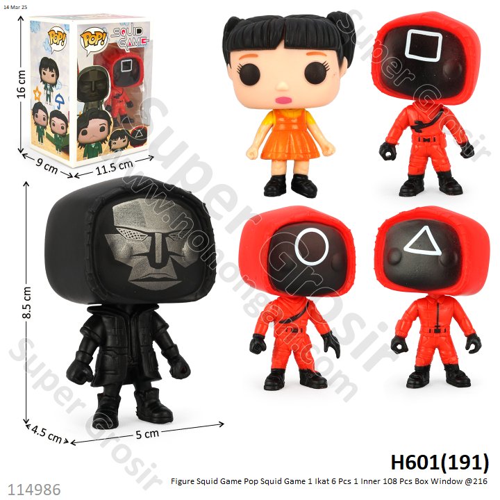 Figure Squid Game Pop Squid Game 1 Ikat 5 Pcs 1 Inner 108 Pcs Box Window @216