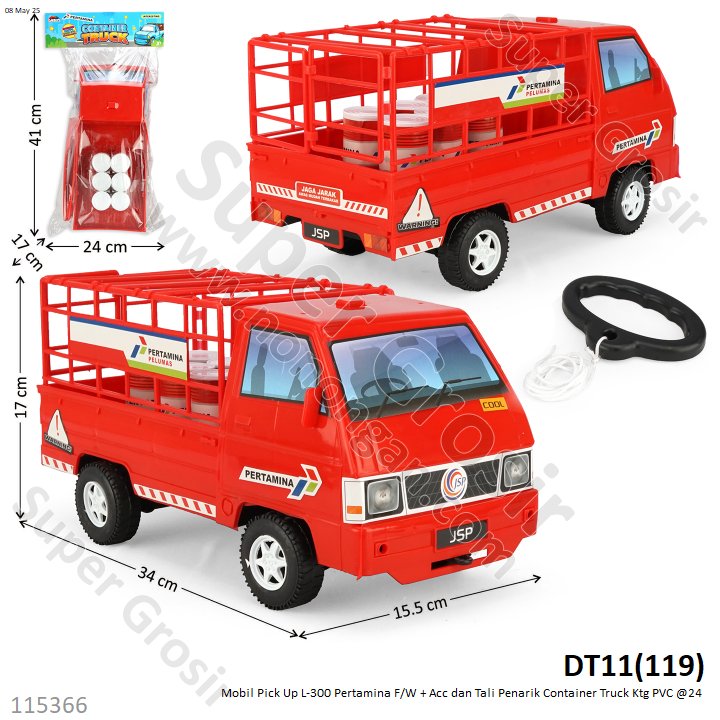 Mobil Pick Up L-300 Pertamina F/W + Acc dan Tali Penarik Container Truck Ktg PVC @24