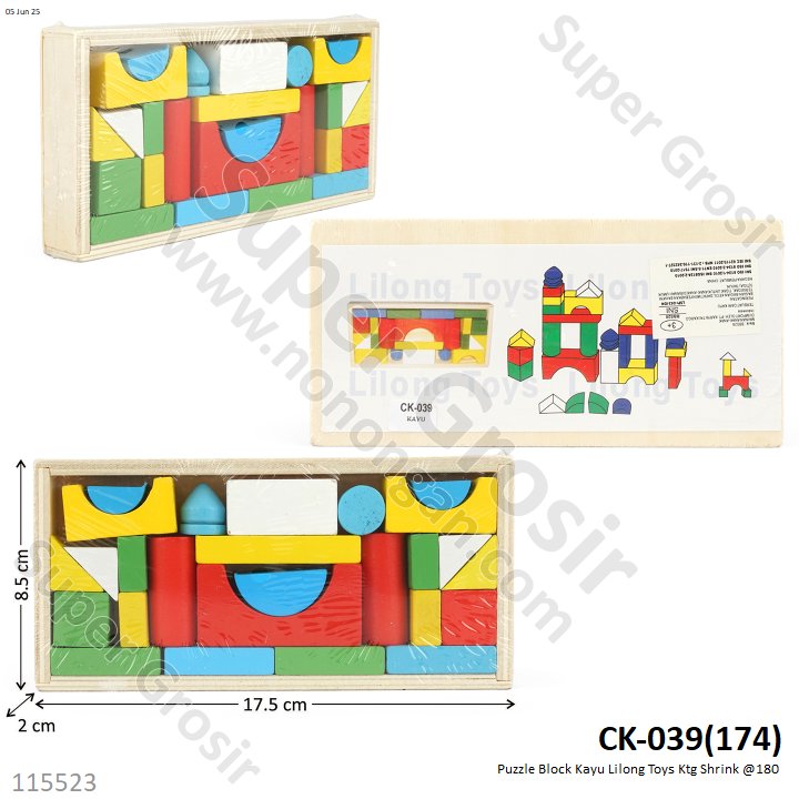Puzzle Block Kayu Lilong Toys Ktg Shrink @180