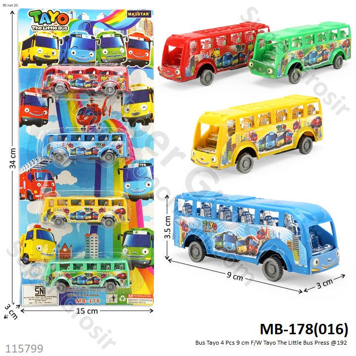 Bus Tayo 4 Pcs 9 cm F/W Tayo The Little Bus Press @192