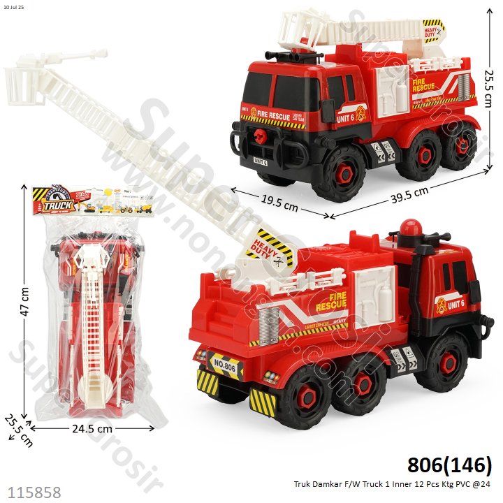 Truk Damkar F/W Truck 1 Inner 12 Pcs Ktg PVC @24
