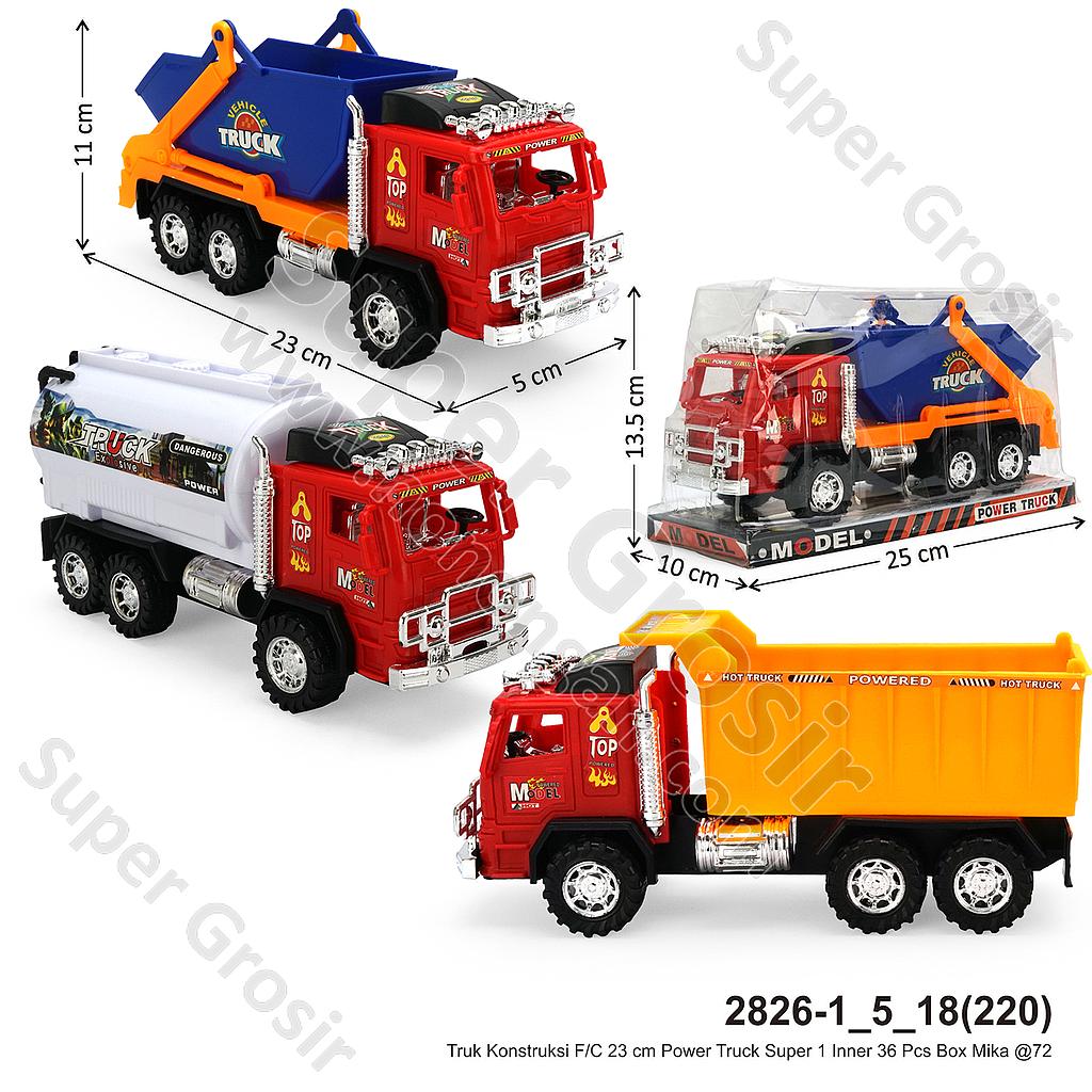Truk Konstruksi 23 cm F/C Power Truck Super 1 Inner 36 Pcs Box Mika @72